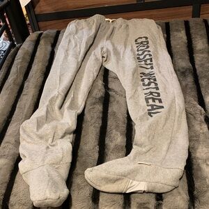 #184 Gray crossfit Joggers with footsie